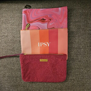 Ipsy 3 Makeup Bag Bundle @ 7.5" x 4.75"